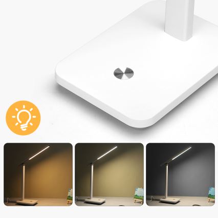 Aigostar - LED Dimmelhető asztali lámpa LED/5W/5V 3000-6500K fehér/fekete