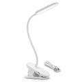 Aigostar - LED Dimmelhető Asztali lámpa tölthető klipsszel LED/2,5W/5V fehér