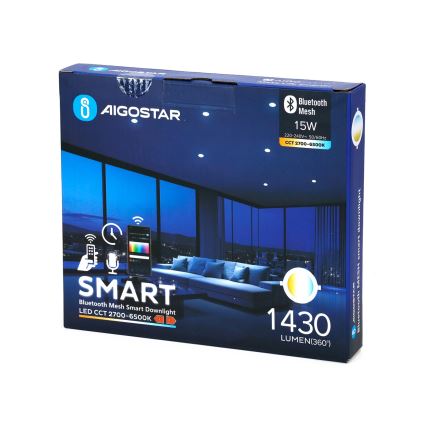 Aigostar - LED Dimmelhető beépíthető lámpa MESH LED/15W/230V 2700-6500K átm. 17 cm