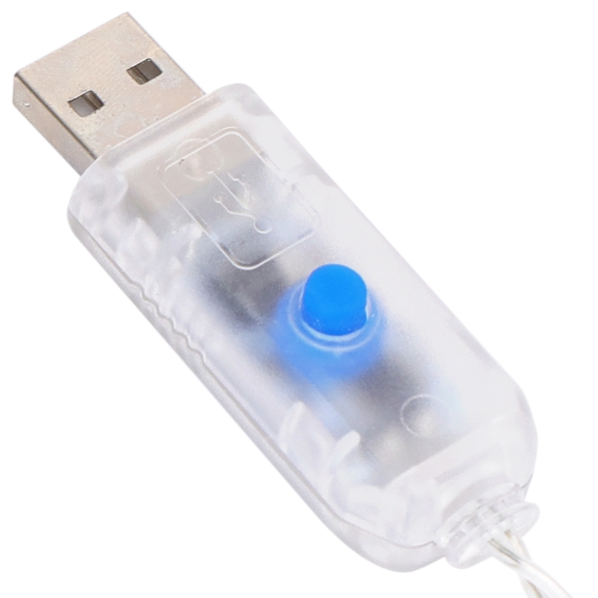 Aigostar - Dimmelhető LED karácsonyi fényfüzér 300xLED/8 világítási mód USB 6x3m meleg fehér + távirányító