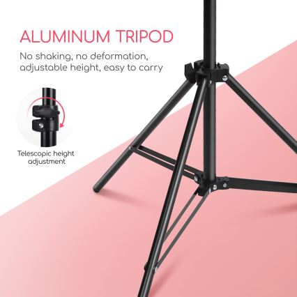 Aigostar - LED Dimmelhető körlámpa LED/11W/5V 2800-5700K 102 cm + távirányítás