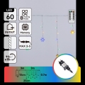 Aigostar - LED dimmelhető kültéri karácsonyi fényfüzér 60xLED/8 funkció 6x0,7 m IP44 többszínű + távirányító