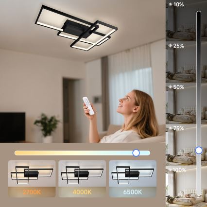 Aigostar - LED Dimmelhető mennyezeti lámpa LED/38W/230V 2700-6500K + távirányítás