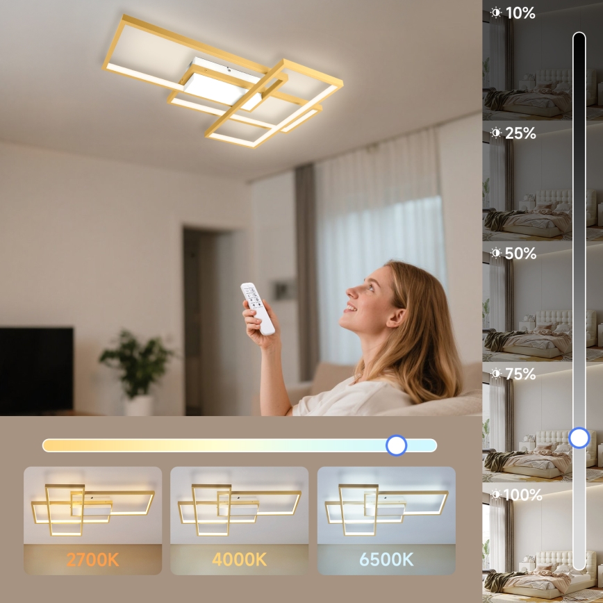Aigostar - LED Dimmelhető mennyezeti lámpa LED/38W/230V 2700-6500K + távirányítás