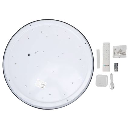 Aigostar - LED Dimmelhető mennyezeti lámpa ventilátorral MESH LED/40W/230V 2700-6500K fekete + távirányítás