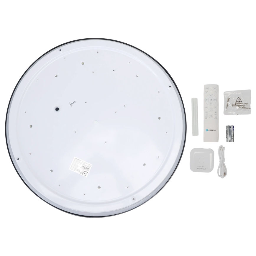 Aigostar - LED Dimmelhető mennyezeti lámpa ventilátorral MESH LED/40W/230V 2700-6500K fekete + távirányítás