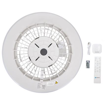 Aigostar - LED Dimmelhető mennyezeti lámpa ventilátorral MESH LED/40W/230V 2700-6500K fehér + távirányítás