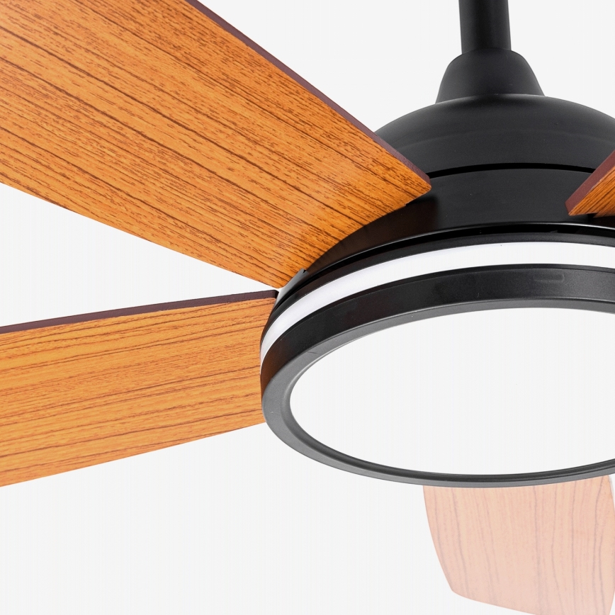 Aigostar - LED Dimmelhető mennyezeti ventilátor LED/20W/230V 2700-6500K 132cm bézs + távirányítás