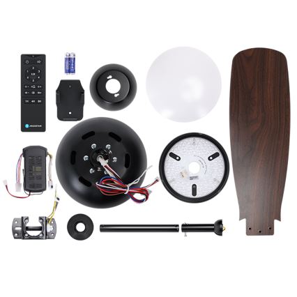 Aigostar - LED Dimmelhető mennyezeti ventilátor LED/24W/230V 2700-6500K 106,6 cm + távirányítás