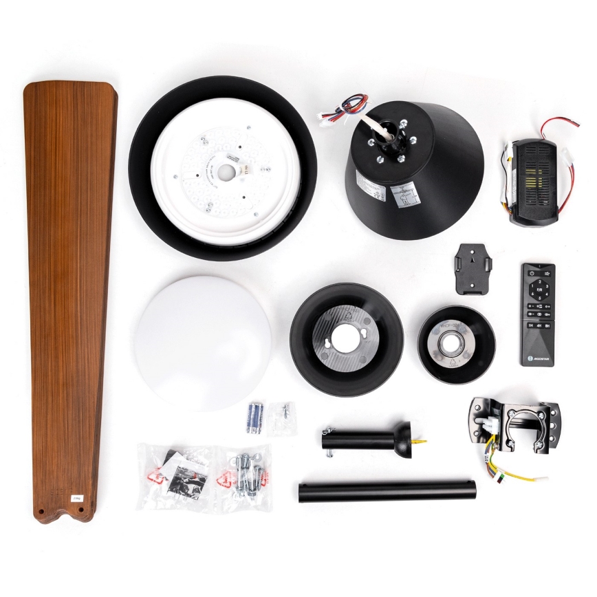 Aigostar - LED Dimmelhető mennyezeti ventilátor LED/24W/230V 2700-6500K 132cm + távirányítás