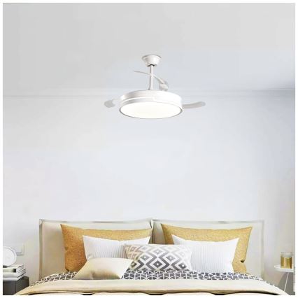 Aigostar - LED Dimmelhető mennyezeti ventilátor LED/36W/230V 2700-6500K átm. 107 cm + távirányítás fehér