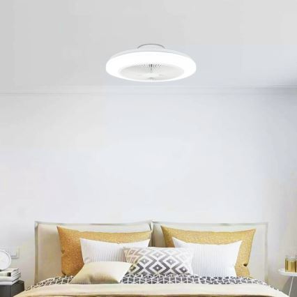 Aigostar - LED Dimmelhető mennyezeti ventilátor LED/40W/230V 2700-6500K átm. 48 cm + távirányítás fehér