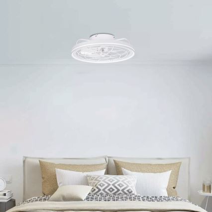 Aigostar - LED Dimmelhető mennyezeti ventilátor LED/40W/230V 2700-6500K átm. 48 cm + távirányítás fehér