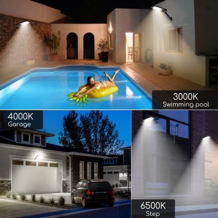 Aigostar - LED dimmelhető napelemes lámpa érzékelővel LED/2,3W/5,5V IP65 1800 mAh + távirányító