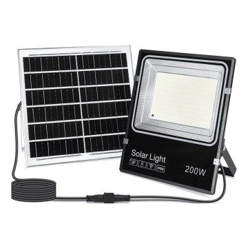 Aigostar - LED dimmelhető napelemes reflektor LED/200W/3,2V 3600mAh 3000K/4000K/6500K IP66 + távirányító
