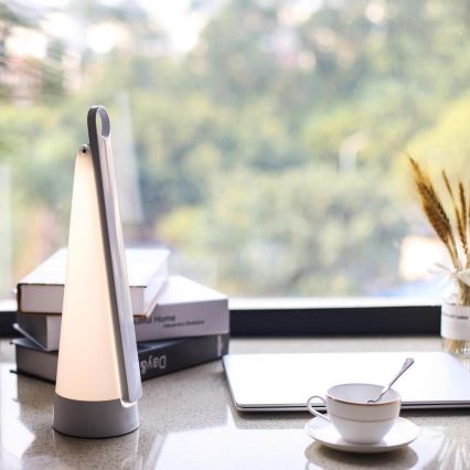 Aigostar - LED Dimmelhető újratölthető asztali lámpa LED/7W/5V 4000K 4400 mAh fehér