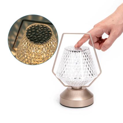 Aigostar - LED Dimmelhető újratölthető asztali lámpa LED/1W/5V 2700/4000/6500K 1800mAh 20 cm