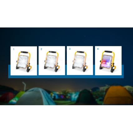 Aigostar - LED Dimmelhető újratölthető reflektor LED/100W/5V 6500K IP65 15000 mAh