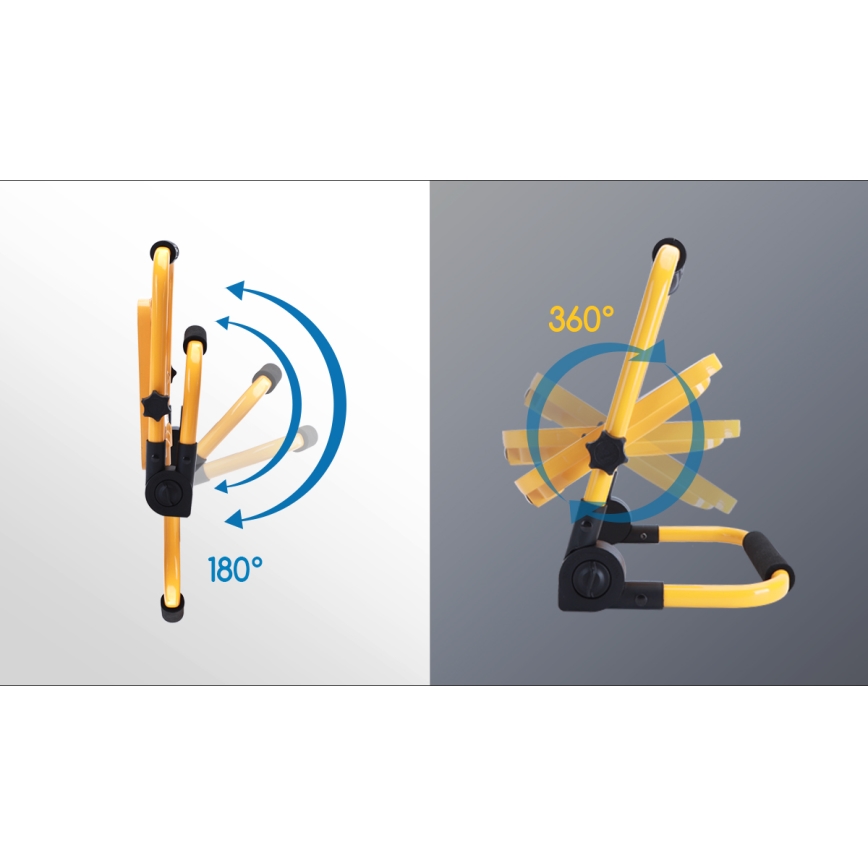 Aigostar - LED Dimmelhető újratölthető reflektor LED/100W/5V 6500K IP65 15000 mAh