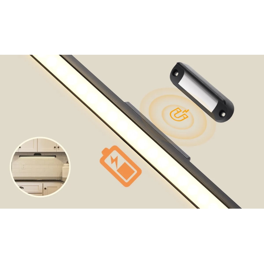 Aigostar - LED Dimmelhető újratölthető tükörvilágítás LED/2,9W/5V 2000 mAh