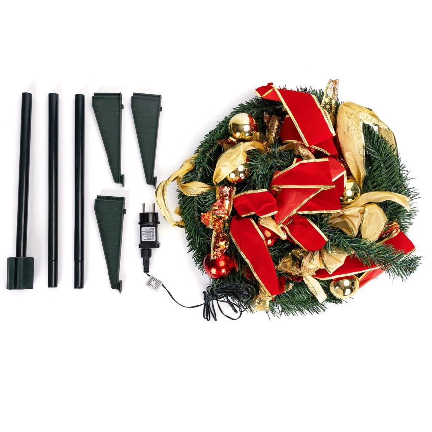 Aigostar - LED kültéri karácsonyfa 100 LED 1,5 m IP44 piros és hideg fehér