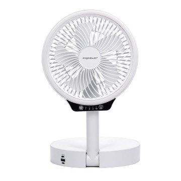 Aigostar - LED-es vezeték nélküli összecsukható ventilátor USB-porttal, 6,5 W / 5 V, 8000 mAh