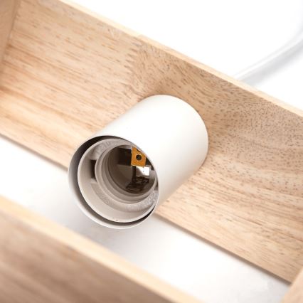 Aigostar - LED fa függeszték zsinóron 1xE27/9W/230V 2200K fenyő