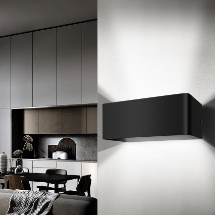 Aigostar - LED Fali lámpa LED/12,5W/230V 20x10 cm fekete