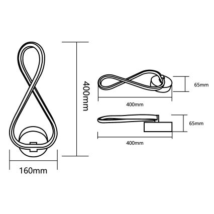 Aigostar - LED fali lámpa LED/20W/230V 2700K fehér