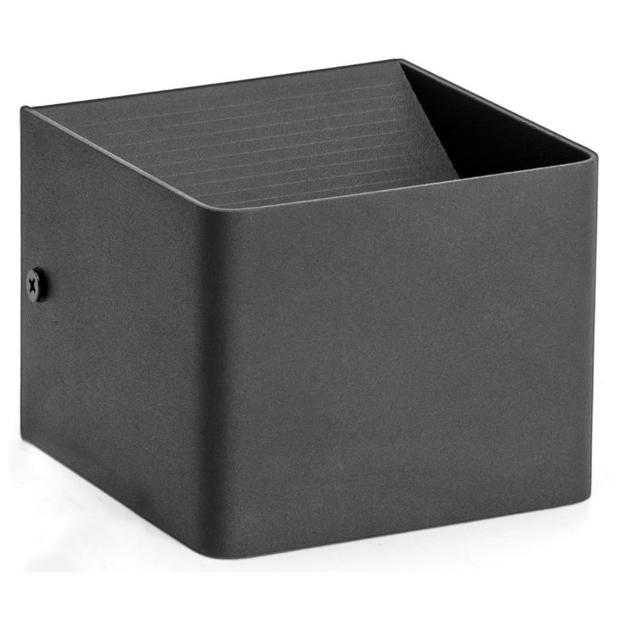 Aigostar - LED Fali lámpa LED/5,5W/230V 10x10 cm fekete