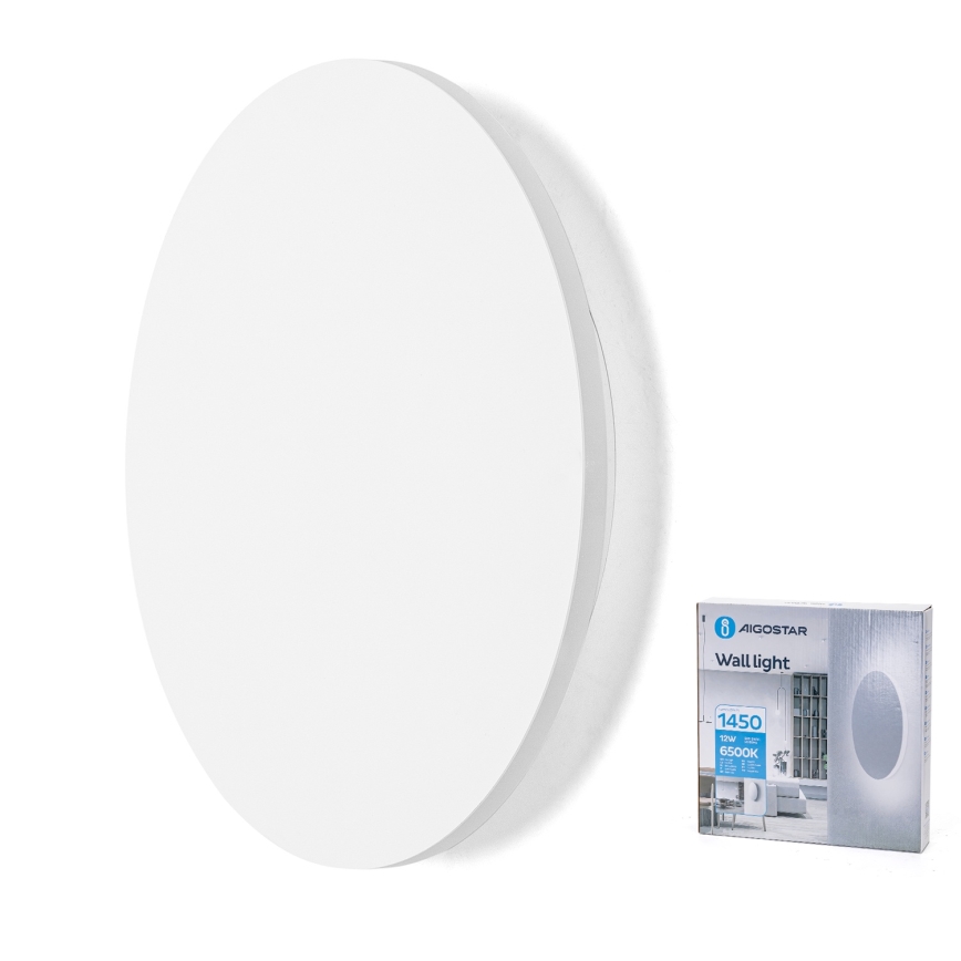 Aigostar - LED fali lámpatest 12W/230V 6500K 25 cm fehér