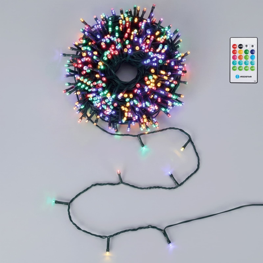 Aigostar - LED dimmelhető kültéri karácsonyi fényfüzér mozgásérzékelővel 100xLED/3xAA 12m többszínű + távirányító