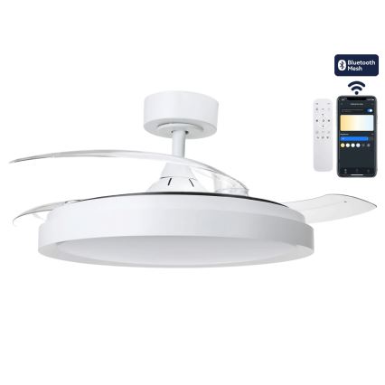 Aigostar - LED fényerőszabályozható mennyezeti ventilátor LED/50W/230V 2700–6500K átm. 106 cm fehér + távirányító