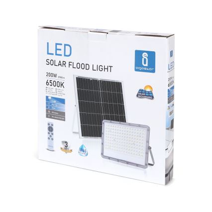 Aigostar - Dimmelhető LED napelemes reflektor LED/200W/3,4V 20000 mAh IP65 + távirányító
