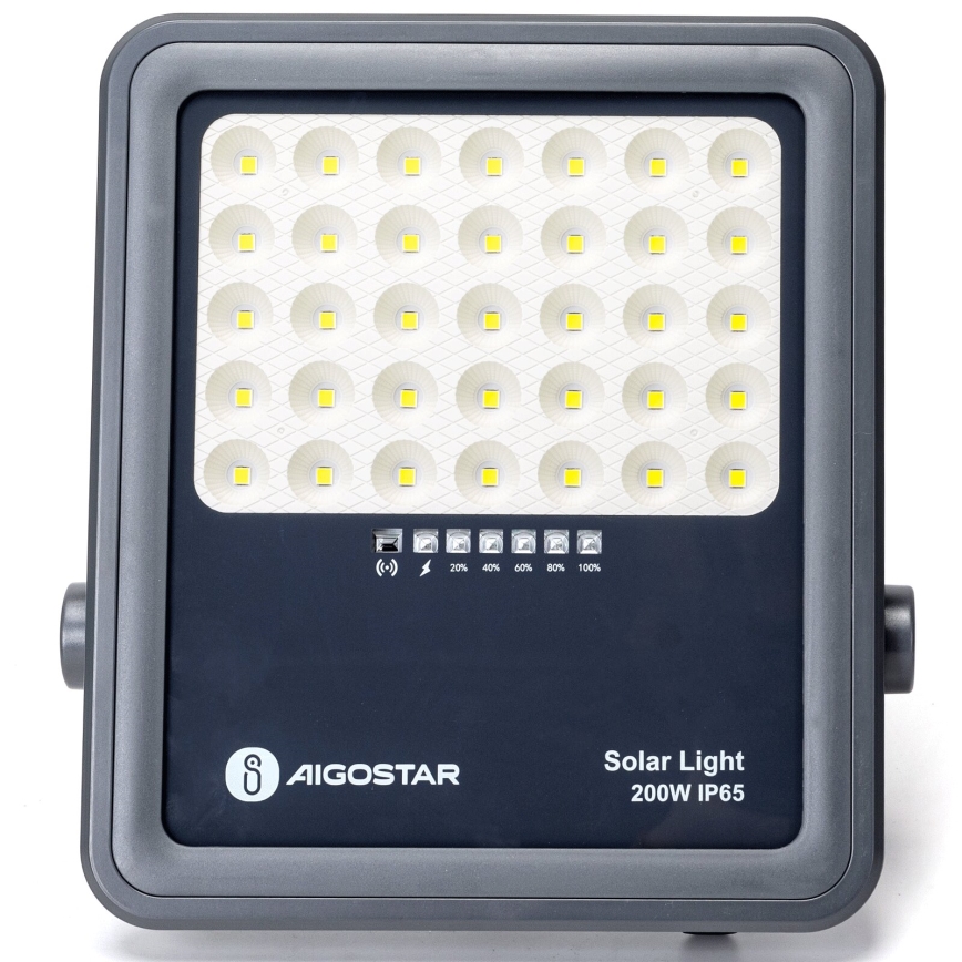Aigostar - Dimmelhető LED napelemes reflektor LED/200W/3,4V IP65 15000 mAh + távirányító