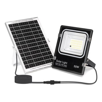 Aigostar - LED Fényerőszabályozható napelemes reflektor LED/50W/3,2V 1200mAh 3000K/4000K/6500K IP66 + távirányító