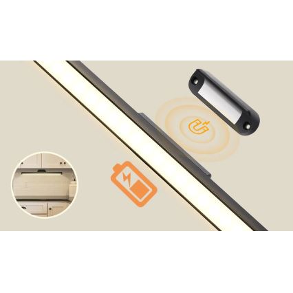 Aigostar - LED fényerőszabályozható újratölthető tükörvilágítás LED/2,9W/5V 2000 mAh