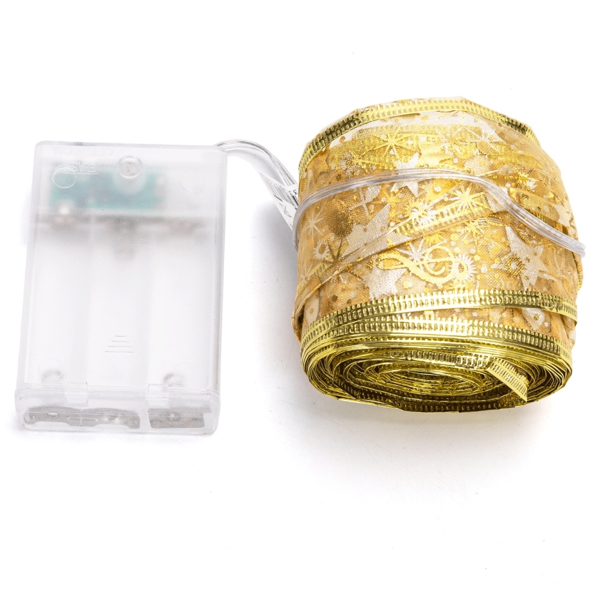 Aigostar - LED  fényfüzér 100xLED/3xAA 10 m meleg fehér arany