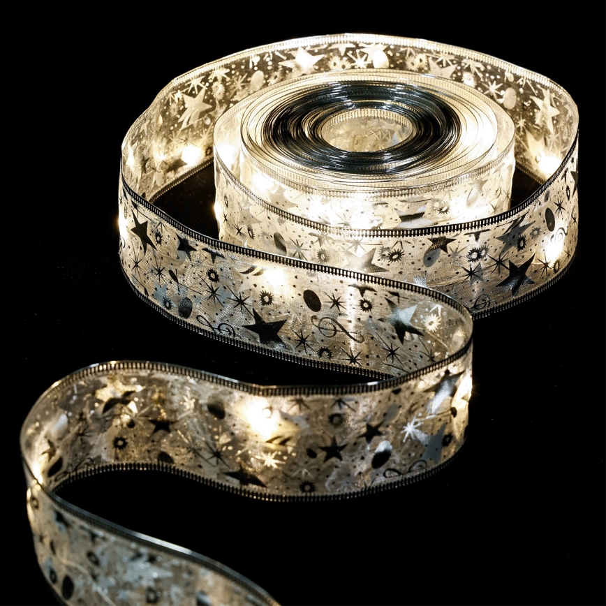 Aigostar - LED fényfüzér 20xLED/3xAA, 2 m, meleg fehér, ezüst