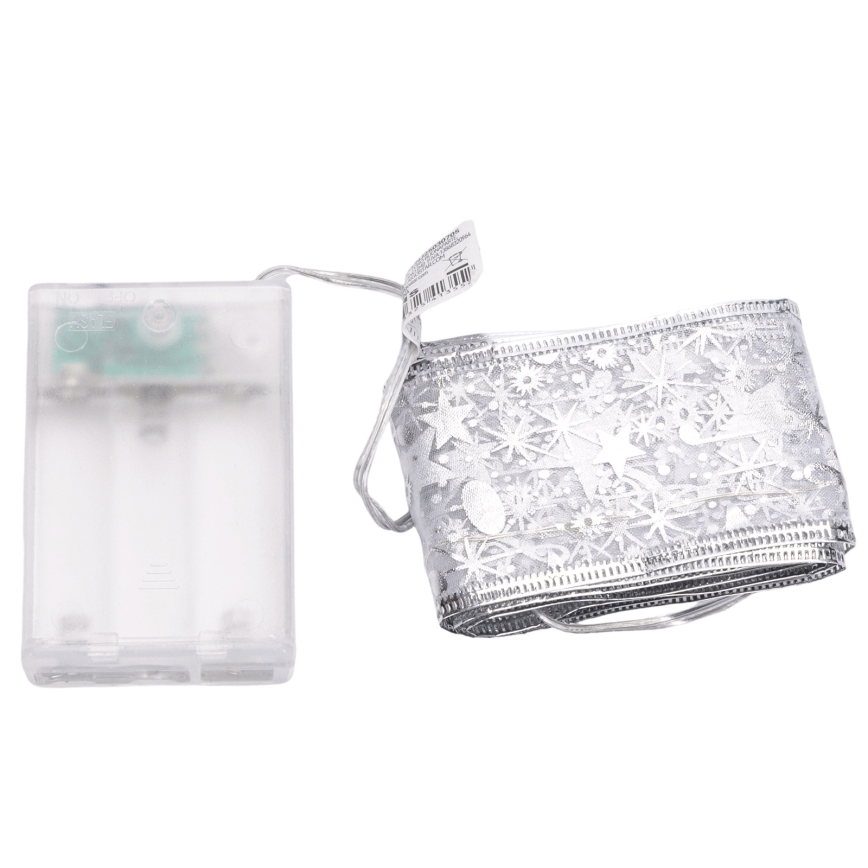 Aigostar - LED fényfüzér 20xLED/3xAA, 2 m, meleg fehér, ezüst