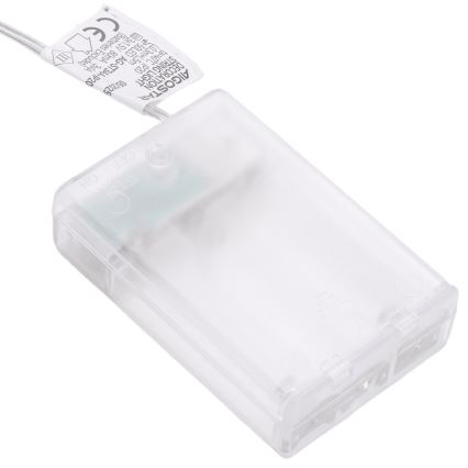 Aigostar - LED fényfüzér 20xLED/3xAA, 2 m, meleg fehér, ezüst