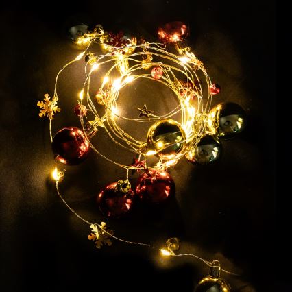Aigostar - LED fényfüzér 20xLED/3xAA 2m meleg fehér