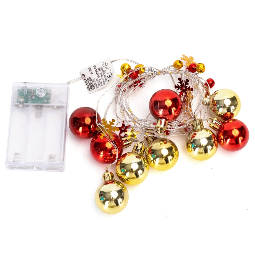 Aigostar - LED fényfüzér 20xLED/3xAA 2m meleg fehér