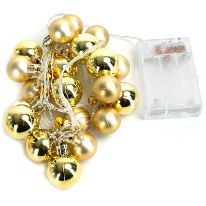 Aigostar - LED fényfüzér 20xLED/3xAA 2 m meleg fehér