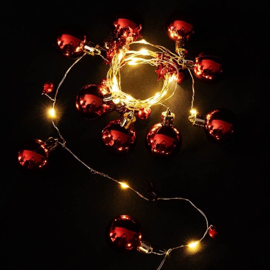 Aigostar - LED fényfüzér 20xLED/3xAA 2m meleg fehér