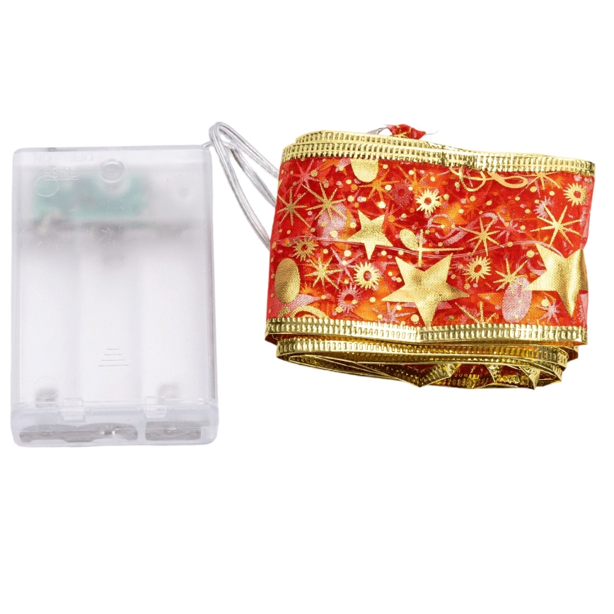 Aigostar - LED fényfüzér 20xLED/3xAA 2 m meleg fehér piros