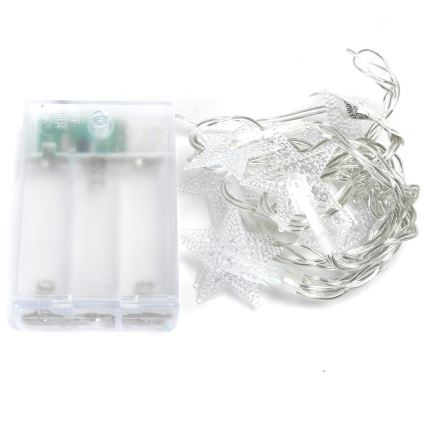 Aigostar - LED fényfüzér 20xLED/3xAA 3,3m csillagok