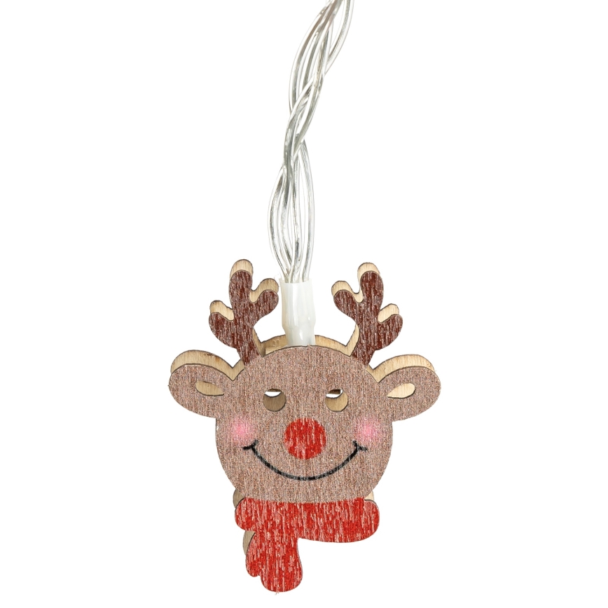 Aigostar - LED fényfüzér 20xLED/3xAA 3m meleg fehér rénszarvas