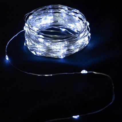 Aigostar - LED  fényfüzér 40xLED/2x3V 4m hideg fehér