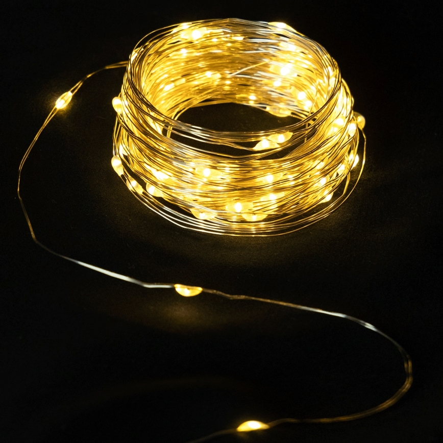 Aigostar - LED fényfüzér 40xLED/2x3V 4m meleg fehér